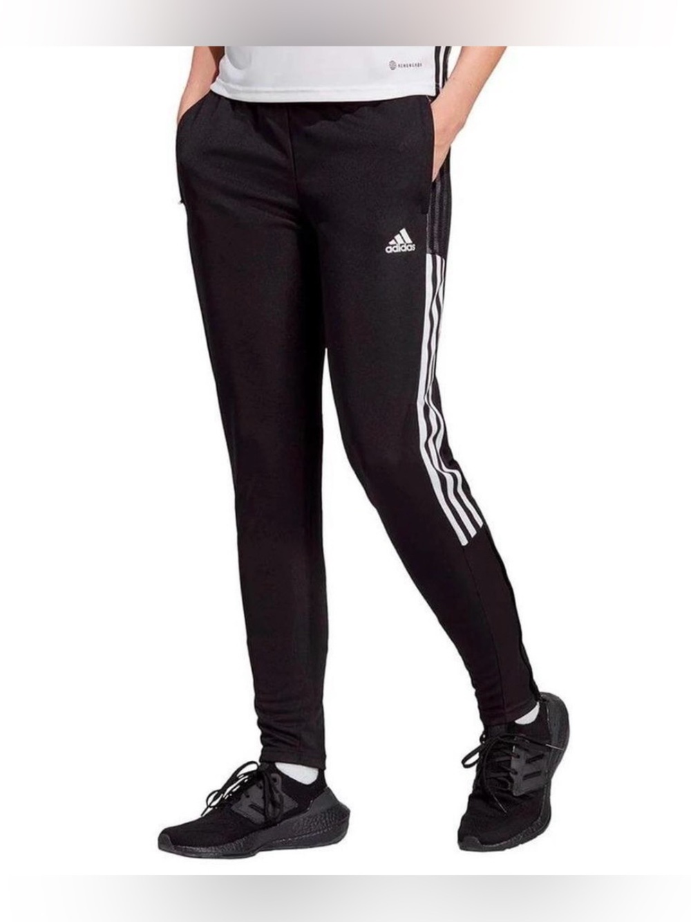 Adidas Tiro 21 Track Pants Black White Three Stripes Soccer Joggers XS